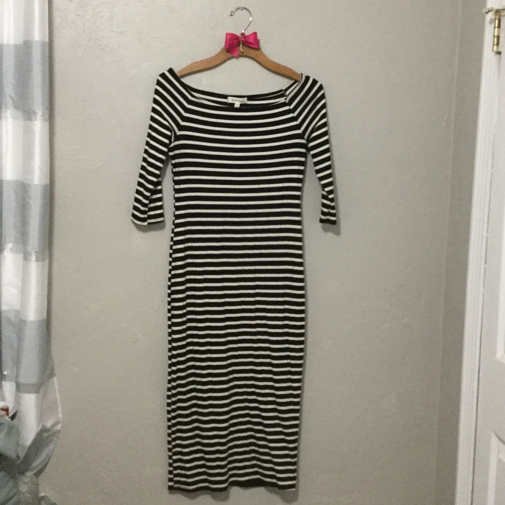 Midi Monteau Striped Dress